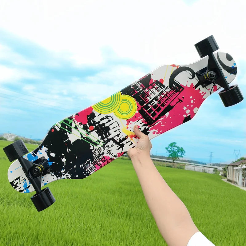 Patineta de Calle Profesional para Danza, Longboard, Tabla de Cruising, Apta para Hombres, Mujeres, Niños y Nuevos Conductores