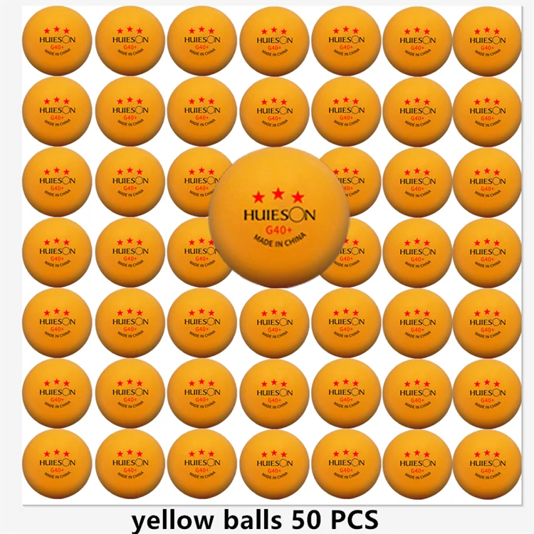 Huieson pelotas de Ping Pong de 3 estrellas 50 ~ 100 Uds ABS 40 + nuevo Material pelotas de tenis de mesa pelotas de Ping Pong para competición