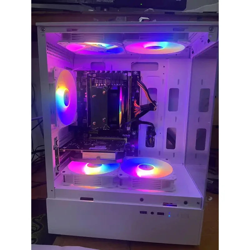 PC para juegos AOTESIER con procesador Core i7-4790/SSD de 512 GB/RAM de 16 GB 3200 MB DDR3/Windows 11 Gráficos HD 4600/blanco