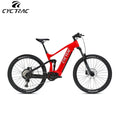 Bicicleta de montaña eléctrica todoterreno de alta potencia, 48V 500W, motor central de 12 velocidades, batería de litio integrada de 15AH 720Wh, cuadro de fibra de carbono