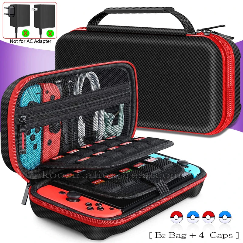 Bolsa de almacenamiento grande para Nintendo Switch, Estuche de transporte portátil SwitchOLED, bolsa de viaje de tela Oxford antiarañazos para Nintendo Switch OLED