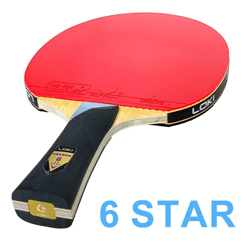 Raqueta de tenis de mesa LOKI Original serie Dragon raqueta de Ping Pong Paddle Bat profesional 6/7/8/9/10 estrellas para jugadores de todos los niveles