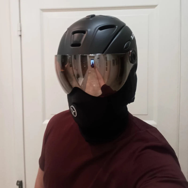 LOCLE casco de esquí invierno deportes al aire libre hombres mujeres casco de esquí esquí Snowboard nieve monopatín casco con gafas visera