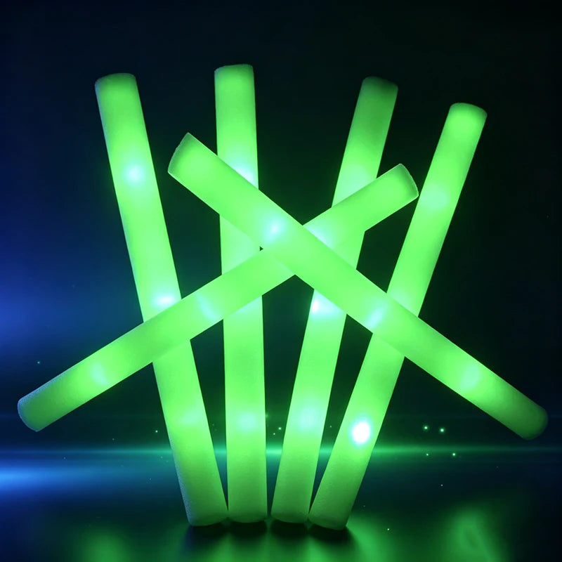 15/30/40 unidades de bastones luminosos de espuma LED, con 3 modos de iluminación, luces intermitentes de colores, ideales para bares, bodas, fiestas de cumpleaños y para que brillen en la oscuridad.