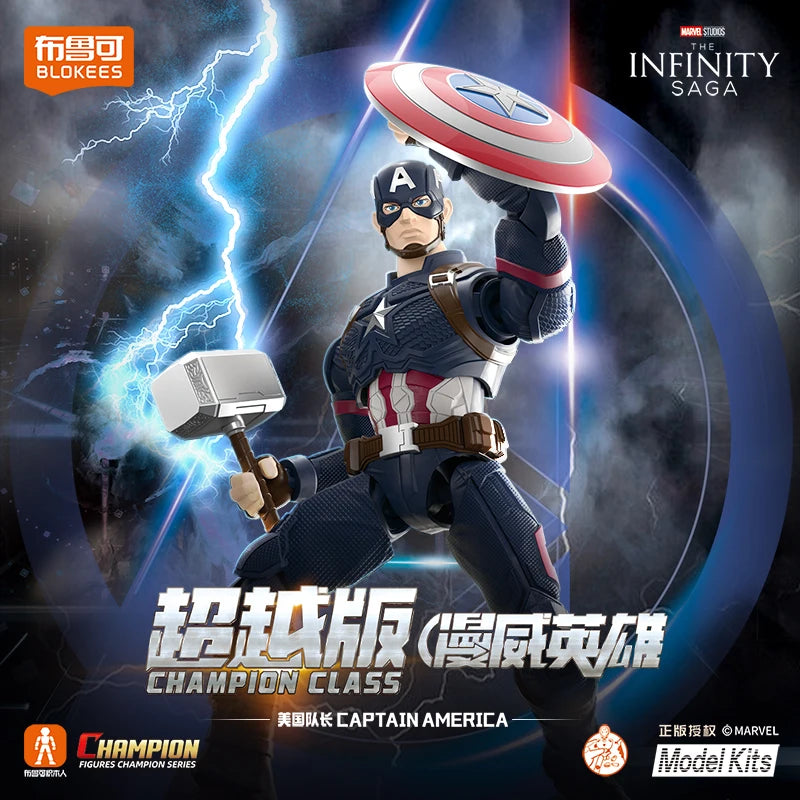 Bloques de Construcción BLOKEES, Héroes de Marvel, Clase Campeón, Capitán América, Iron Man MK85, Thor, Juguetes de Ensamblaje, Modelo, Adornos, Regalo