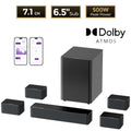 Barra de Sonido ULTIMEA Poseidon D80 Boom 7.1ch 500W Dolby Atmos, Subwoofer Inalámbrico y 4 Altavoces Surround, Cine en Casa, Control por Aplicación