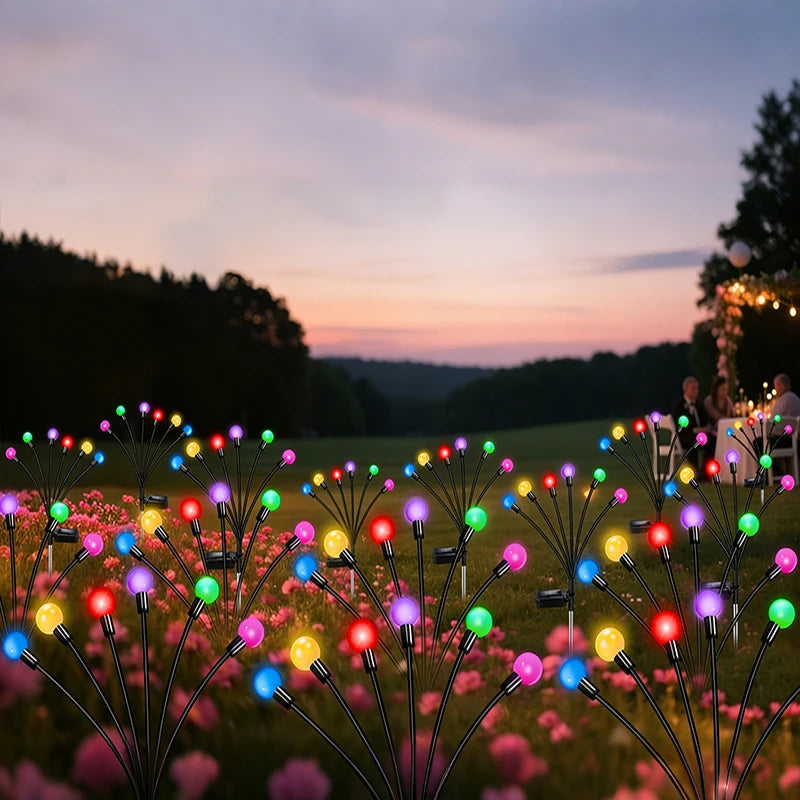 Solar Firefly Swaying Lights Waterproof Garden Decor for Outdoor Yard Patio Pathway Lawn Decoration