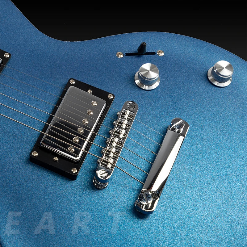 EART-guitarra eléctrica EGLP-610, cuerpo de caoba asado, juego de madera en junta de acero inoxidable 22F, diapasón de palisandro de la India
