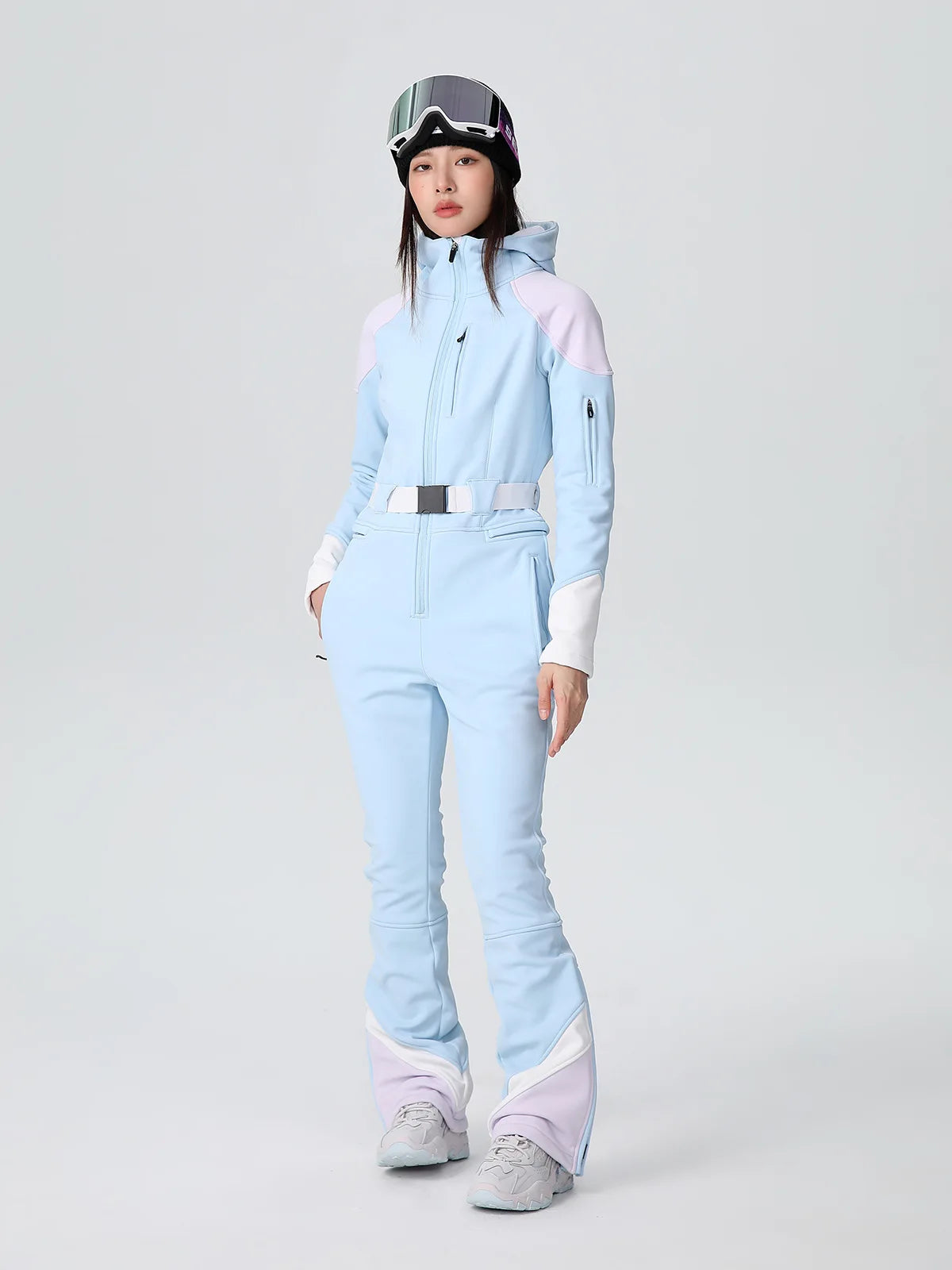 SEARIPE-mono de esquí cálido de alta elasticidad para mujer, traje de Snowboard impermeable y transpirable, conjunto ajustado relleno de plumón para invierno