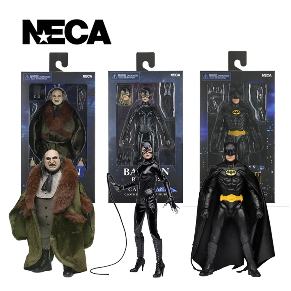Figuras de Acción NECA de Batman (Película de 1989) y Batman Returns: Catwoman / El Pingüino, 8 Pulgadas, 20 cm, Modelo Coleccionable