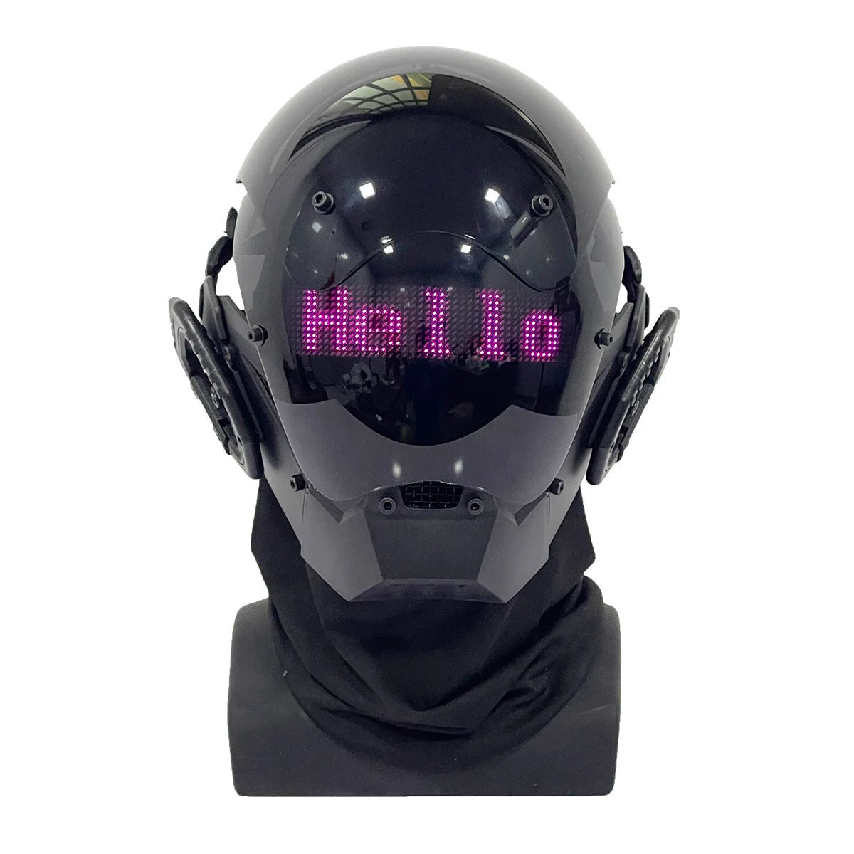 Máscara Cyberpunk LED, Máscara para Juegos de Rol, Control por Aplicación, Casco Programable, Decoración para Juegos de Rol, Disfraz para Fiestas