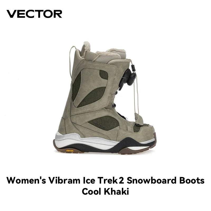 VECTOR-zapatos de esquí profesionales para hombre y mujer, botas de Snowboard impermeables y cálidas, botas de nieve transpirables de cuero antideslizante, equipo de esquí