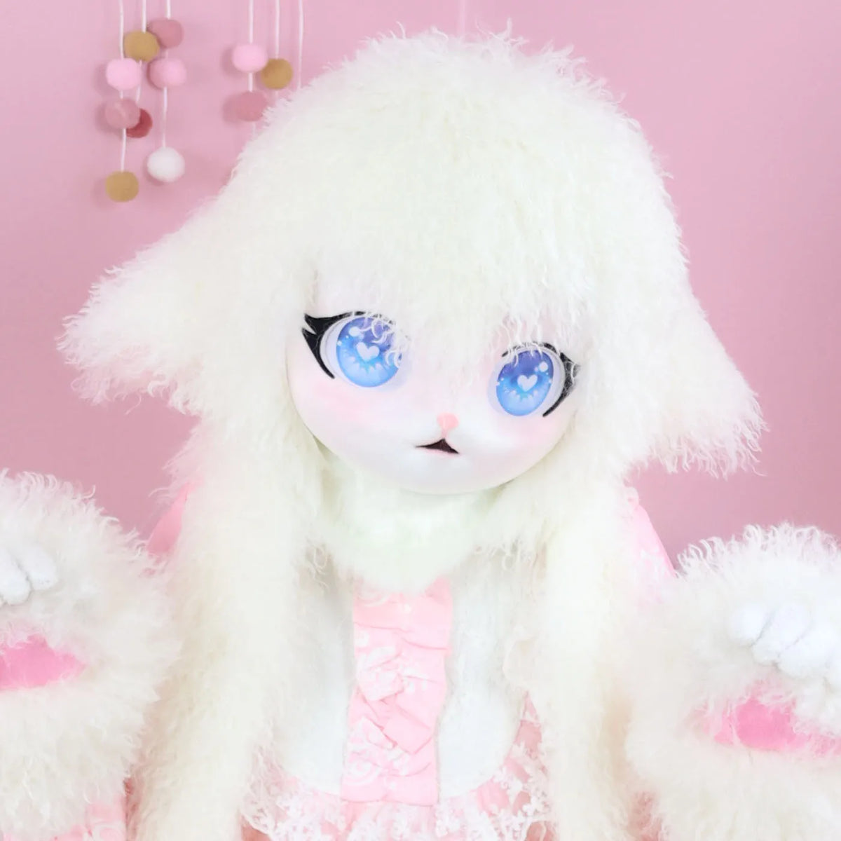 Cubrecabezas de Fursuit de Peluche con Cabeza de Oveja Kig, Estilo Anime, Máscara de Cosplay para Comic Con, Halloween, Fiestas y Actuaciones