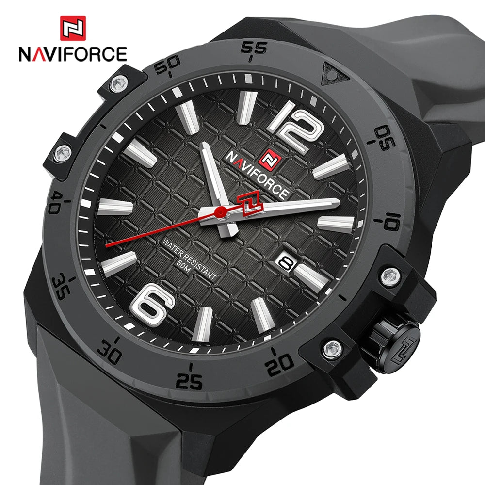 Reloj de lujo para hombre marca NAVIFORCE, reloj de pulsera de cuarzo original, moderno, elegante, resistente al agua y luminoso.