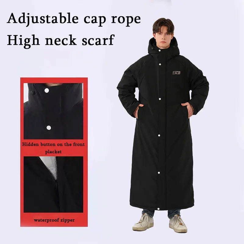 Traje de esquí impermeable a prueba de viento para invierno, mono de lana gruesa para hombres y mujeres, traje de motociclismo resistente al frío