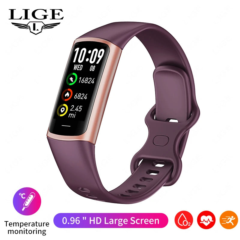 Nueva pulsera deportiva, monitor de fitness, rastreador de salud, banda inteligente, conexión telefónica, resistente al agua, reloj inteligente con monitor de frecuencia cardíaca para Android e iOS