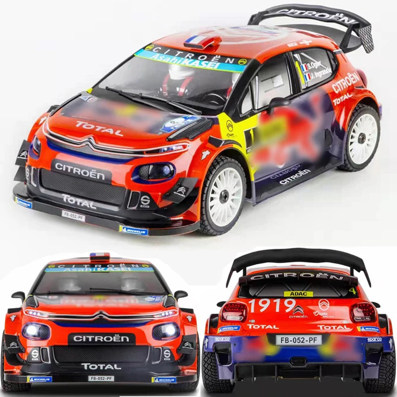 Km WRC C3 Thor-coche de Rally de simulación, Citroen con juego de luces, control remoto, modelo eléctrico, vehículo todoterreno, nuevo