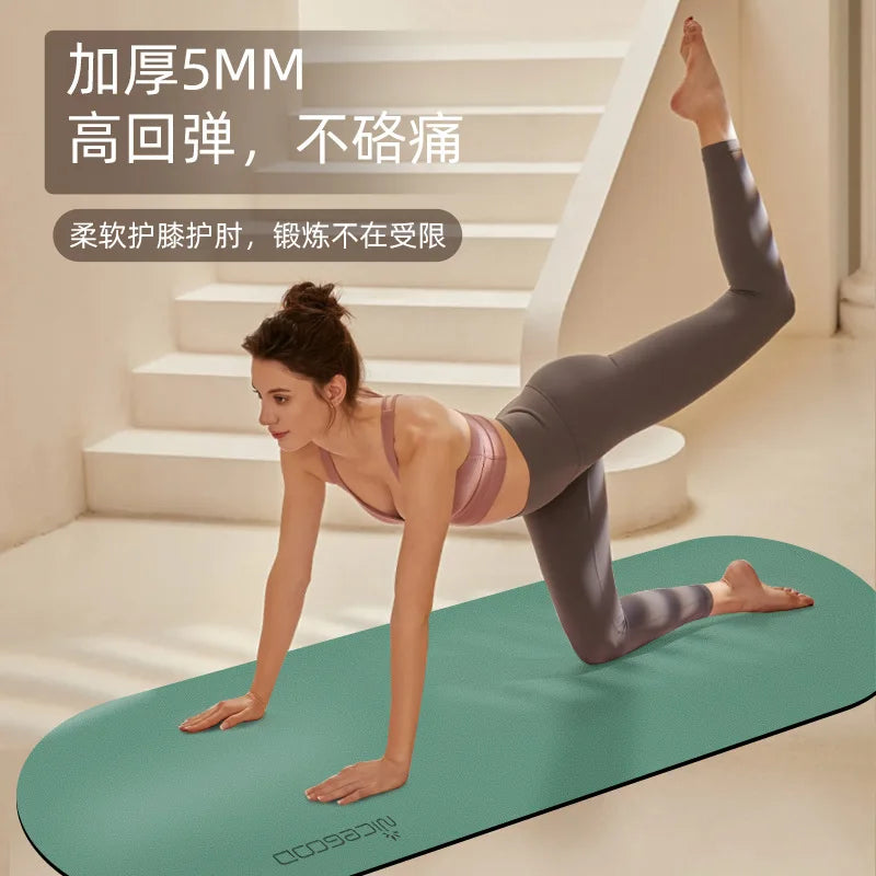 2026 nueva alfombrilla profesional antideslizante para yoga, ovalada, para mujer, para fitness en casa, con amortiguación de impactos