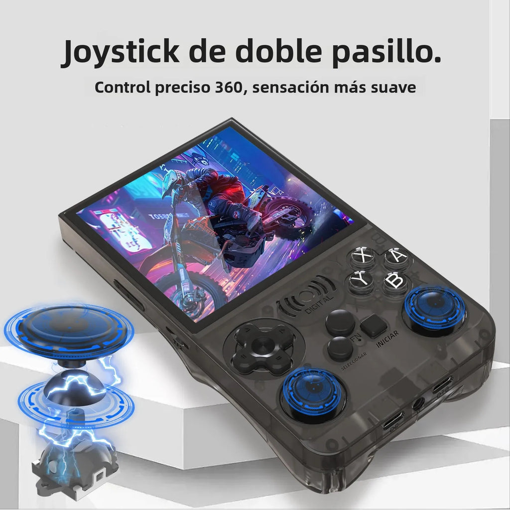GAMINJA ANS13 Retro Handheld Video Game Console 15000+ Games Built-in Linux 4.0 Inch IPS Screen Portable Pocket Gaming Console