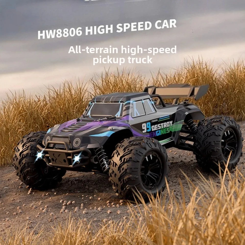 Coche de Carreras RC sin Escobillas de Grado Profesional, Vehículo Todoterreno de Alta Velocidad 4WD, Coche de Control Remoto para Aficionados, para Adultos y Niños