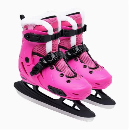 Patines de Hielo para Mujer, Hombre y Niños 2027, Patines de Hielo para Principiantes y Avanzados, Hielo Real, Venta al Por Mayor, Parte Superior de PP para Adultos, Suela de Plástico
