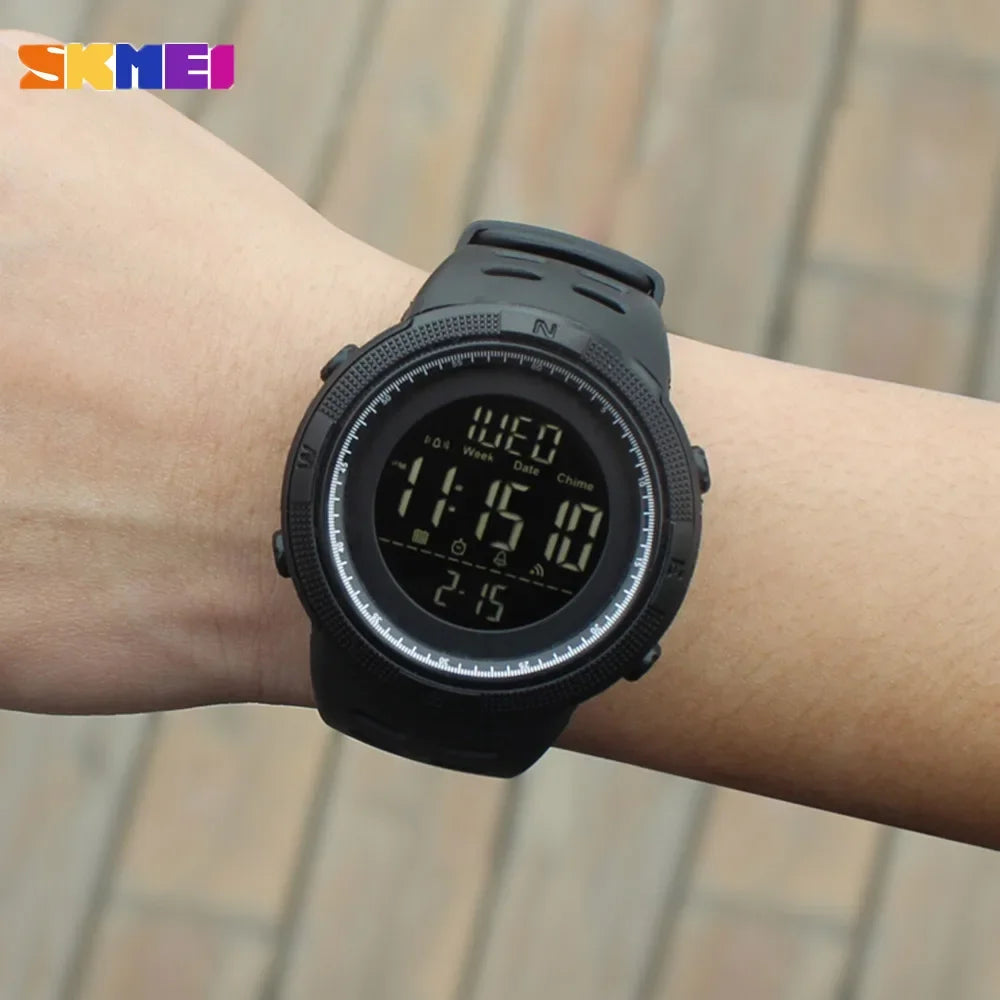 Reloj digital SKMEI 1251 para hombre, deportivo, resistente al agua, electrónico, con cronómetro, fecha, estilo militar, reloj de pulsera para hombre 1560