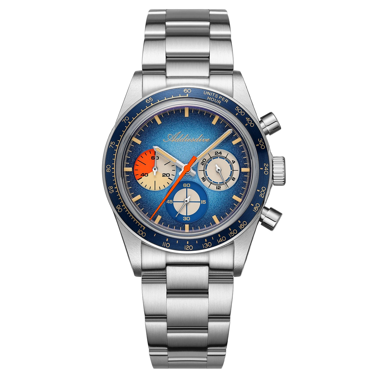 ADDIESDIVE 2026 Nuevo Reloj de Cuarzo Cronógrafo de Lujo para Hombre, Esfera Luminosa C3, Reloj de Pulsera de Negocios de Acero Inoxidable Impermeable 100M