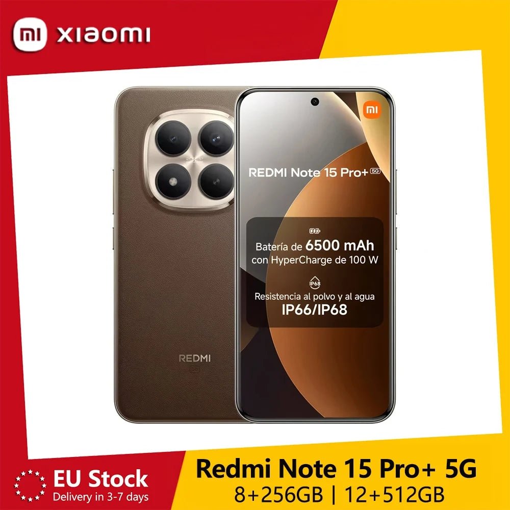 Xiaomi Redmi Note 15 Pro+ 5G, Snapdragon 7s Gen 4, 6.83" AMOLED Display, 120Hz, 200MP Camera, 6500mAh Battery, NFC