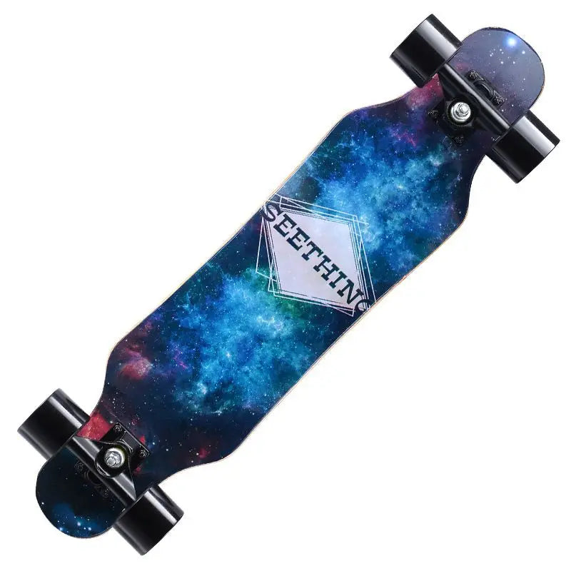 Patineta de 80 cm con cuatro ruedas, tabla de baile, para adultos, para calle, profesional, para principiantes, freestyle, patineta de doble kick.
