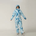 Trajes de esquí de una pieza para mujer, monos deportivos de invierno, traje de Snowboard impermeable, mono de nieve para mujer, ropa de esquí cálida con capucha, 2025