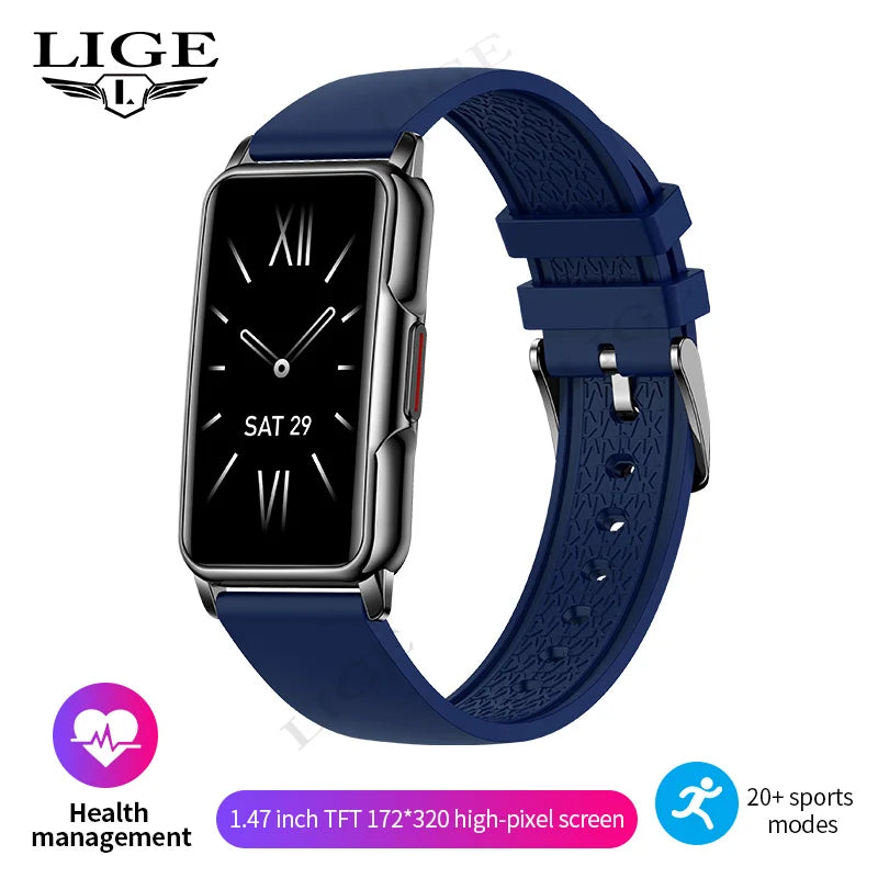 Reloj inteligente LIGE, pulsera de actividad física para hombre y mujer, banda deportiva, podómetro, monitor de frecuencia cardíaca y sueño, smartwatch resistente al agua