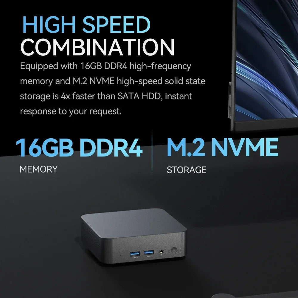 Mini Gaming PC Desktop Windows 11 Pro Intel Core I9 10980HK Mini PC 16GB DDR4 1TB SSD PC Gamer Computer Dual WIFI 6 BT5.2 4K HD