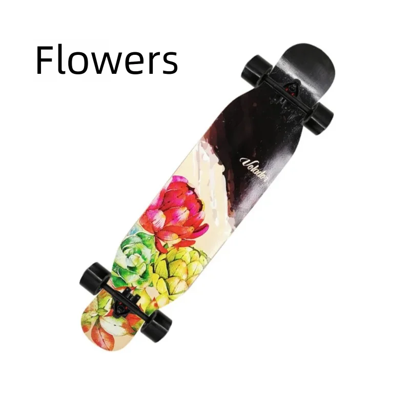 Longboard de Danza Freestyle de 42 Pulgadas con Doble Kick, Skateboard Completo, Cruiser Urbano para Principiantes, Adultos, Hombres y Mujeres