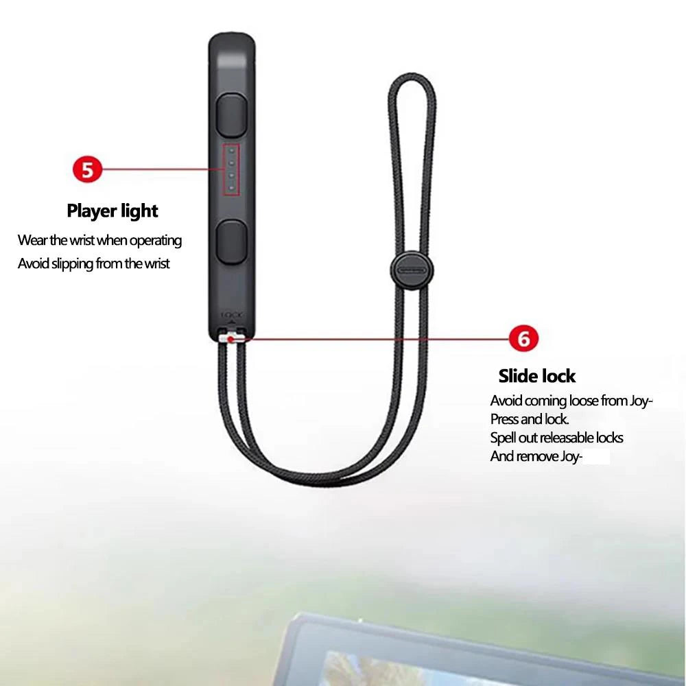 1 par de correas de muñeca para Nintendo Switch OLED Joycon, piezas de repuesto, accesorios para controlador de juego, correa de muñeca, accesorios de cordón