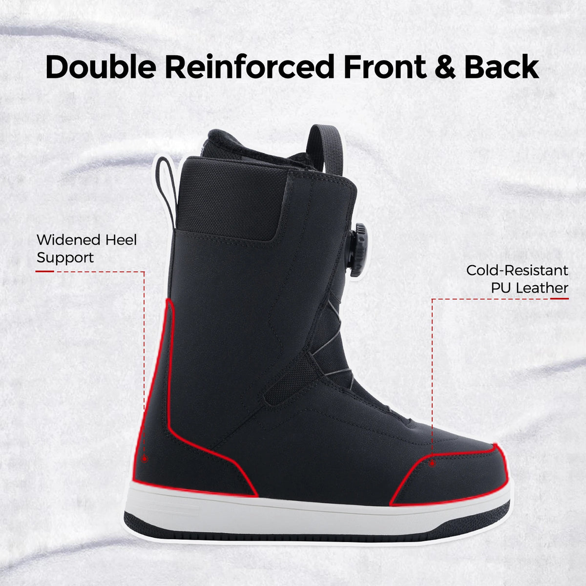 Botas de Snowboard TERROR Air Force 1.0 de Entrada Rápida, Todo Terreno, Estilo Libre, Cálidas, Impermeables y con Soporte