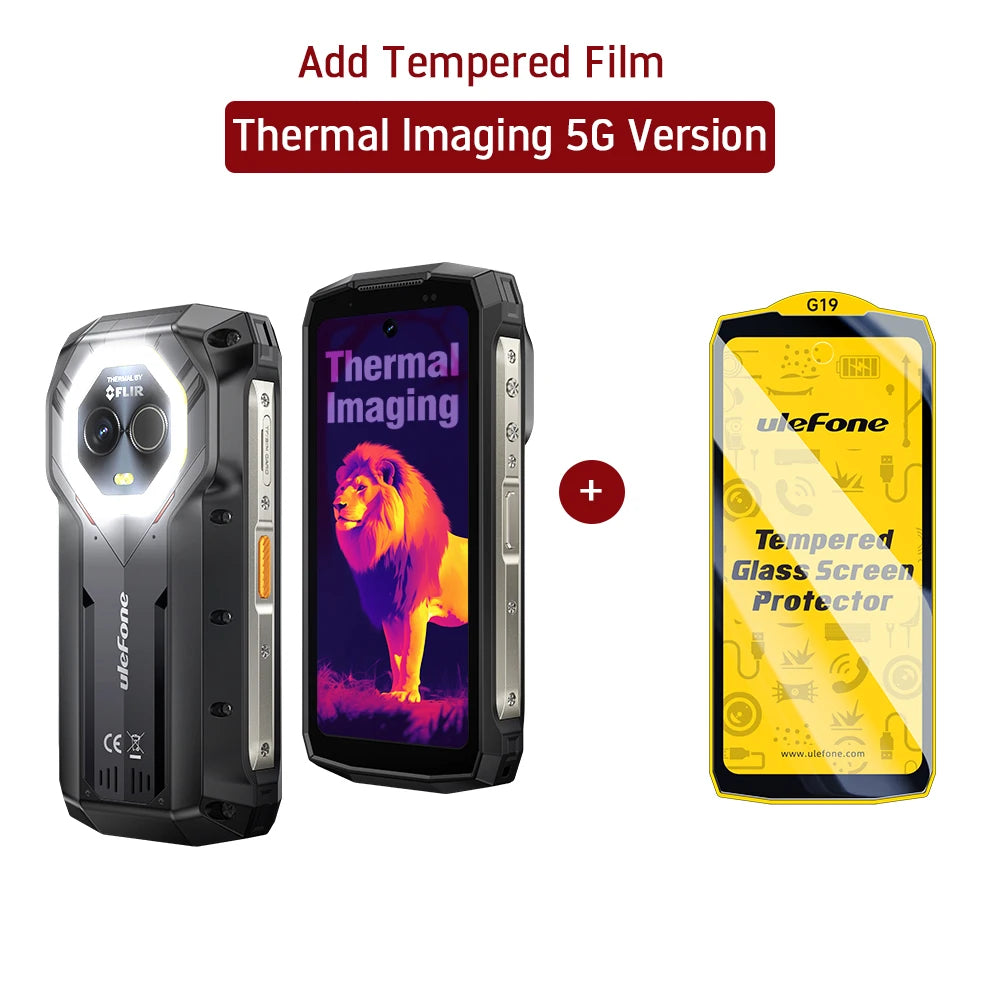 Ulefone Armor Mini 20T Pro 5G TÉRMICO Teléfono robusto de 4.7" Smartphone Android 14 256GB ROM Teléfono móvil con cámara térmica