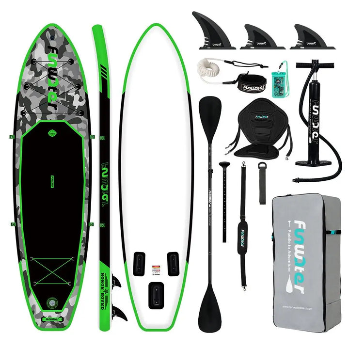 Funwater SUPFW10A Tabla de Paddle Inflable Ultraligera 330*84*15 cm, Ideal para Viajes, Deportes Acuáticos, Yoga, Pesca, Entretenimiento Acuático para Adultos, Surf, Tabla Inflable Antideslizante