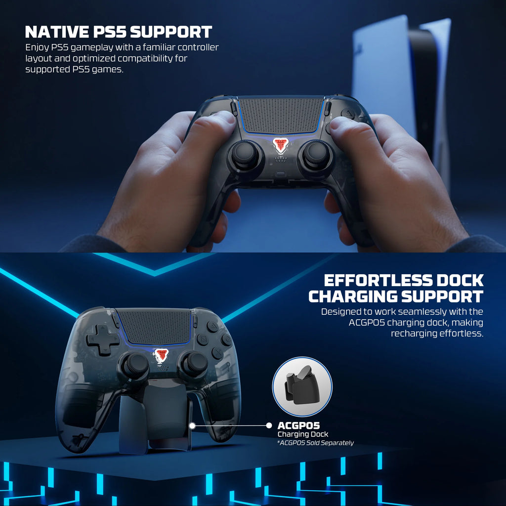 Mando inalámbrico FANTECH NOVA IID WGP16D BT 5.3 con efecto Hall, vibración y joystick Hall para PS5, PC, iOS y Android