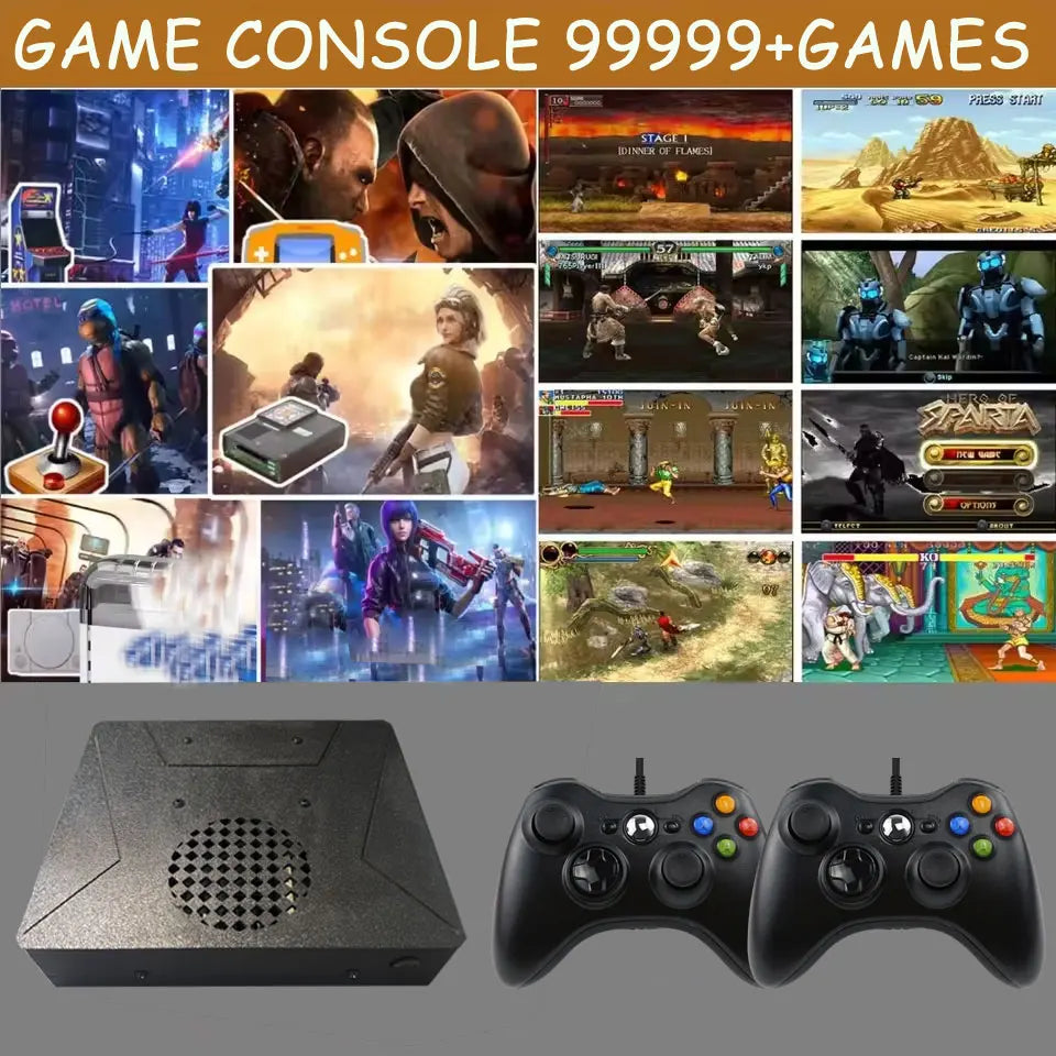 Consola de Juegos LZAKMR S1 con Sistema Dual Win11, 2TB/4TB, Más de 99,999 Juegos, Más de 60 Emuladores, 4K HD, Controles Inalámbricos