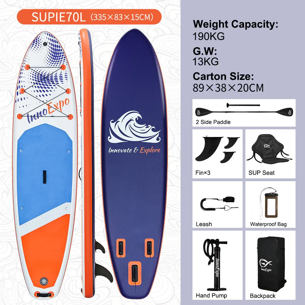 Tabla de Paddle Surf Inflable InnoExpo, Tabla de Surf, Tabla de SUP, Antideslizante, Deportes Acuáticos, Tabla de Paddle Surf ISUP