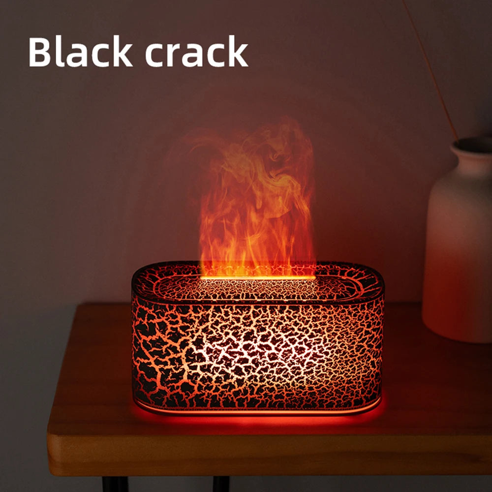 Difusor de aromaterapia con efecto de llama, difusor de aceites esenciales y humidificador de niebla fría, humidificador silencioso para el hogar y el dormitorio