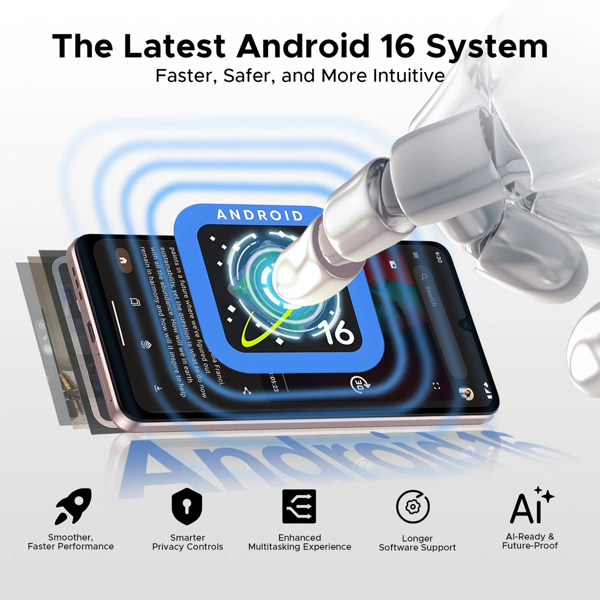 Versión Global DOOGEE Note58 Pro Smartphone Pantalla 6.75" HD+ 32GB(8+24) 256GB Batería 6250mAh NFC Teléfono Móvil Android 15