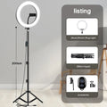 Anillo de luz LED para Selfie de 10 "y 26cm, luz para fotografía y vídeo, soporte para teléfono, trípode, luz de relleno, lámpara regulable, transmisión Trepied