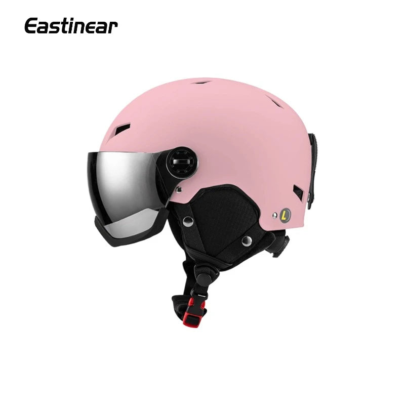 Casco de esquí Horntour, gafas de nieve para hombres en uno, casco de Snowboard antiimpacto para mujeres adultas, casco de seguridad para Snowboard, monopatín y esquí