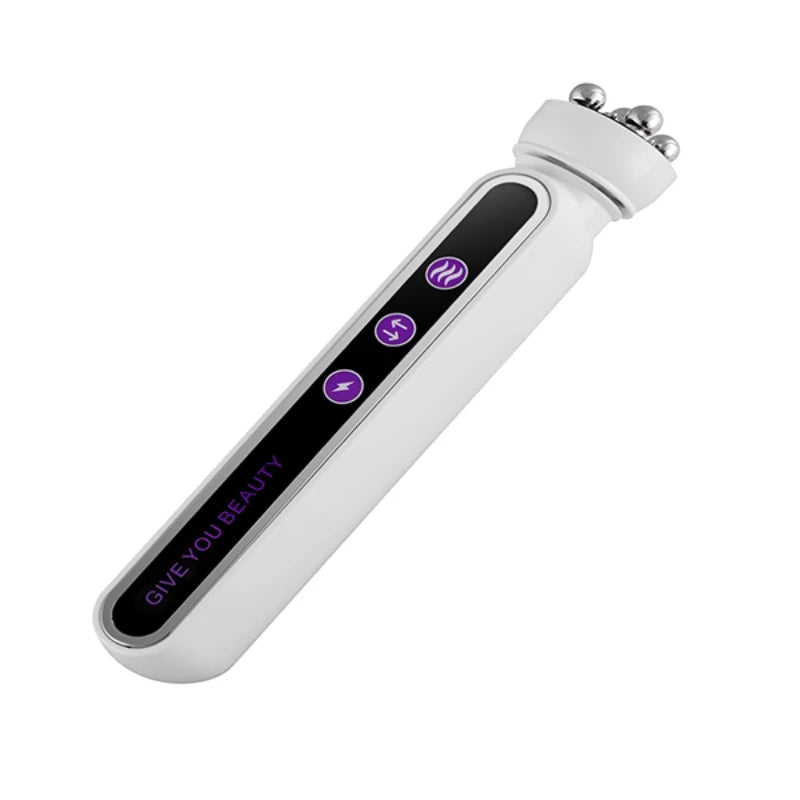 3 en 1 RF Calefacción EMS Facial 360 °   Masajeador de rodillos para levantamiento de líneas FIne, rejuvenecimiento de la piel, máquina de belleza de microcorriente firme