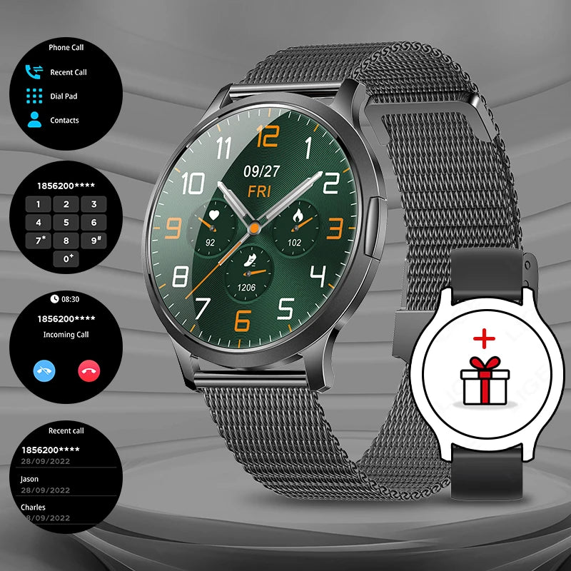 Reloj inteligente LIGE 2025 con pantalla AMOLED ultrafina, pulsera deportiva de fitness para mujer, esfera de reloj personalizada, llamada Bluetooth, reloj inteligente de lujo