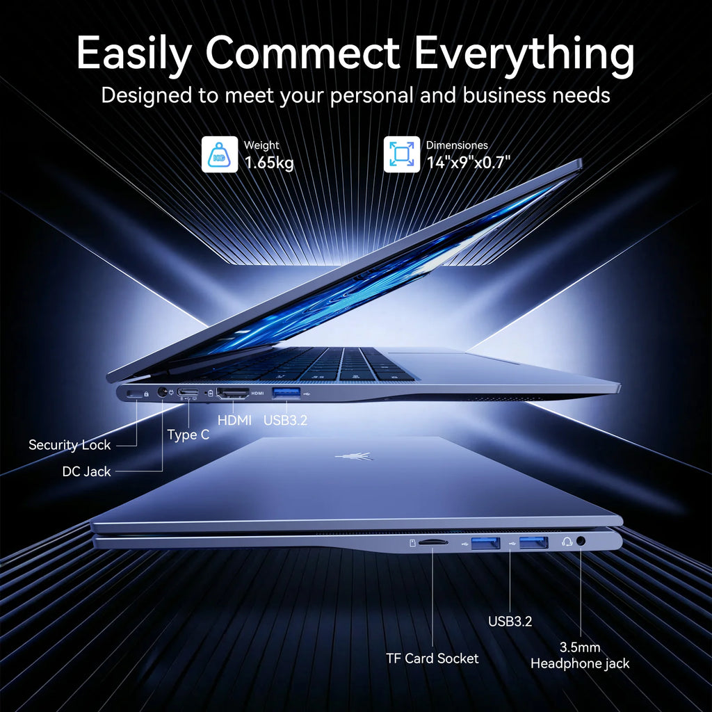 Portátil KAMRUI LX15PRO Intel Core 3 304, 12 GB de RAM, 256 GB de ROM, 4.3 GHz, WIFI 6, Bluetooth 5.2, Computadora para Juegos, Oficina, Estudio, Diseño