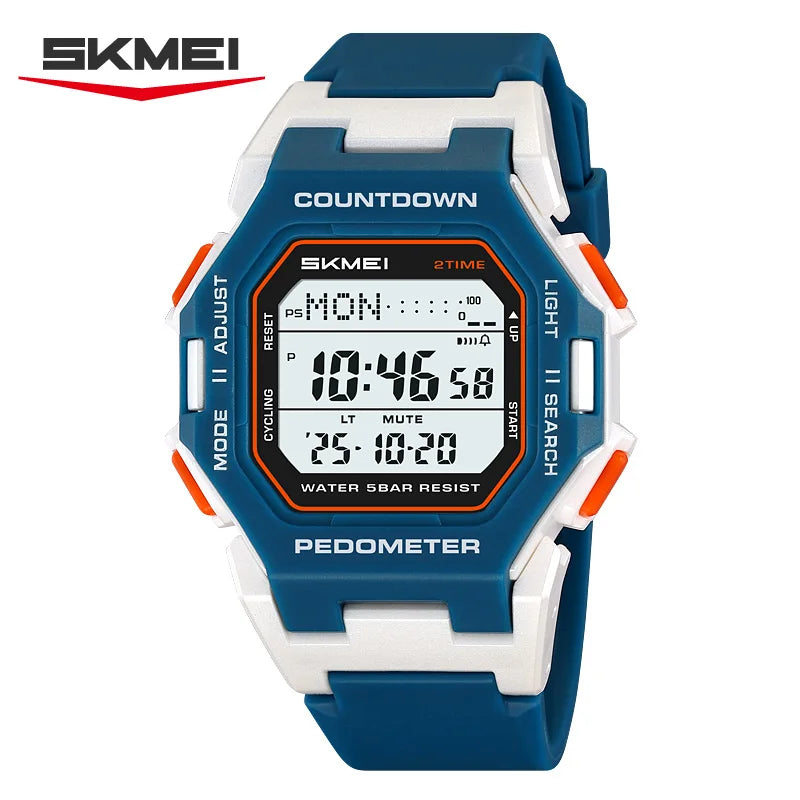 Reloj digital electrónico para hombre SKMEI 2596, nuevo, a la moda, con alarma, calendario, cronógrafo y luz.