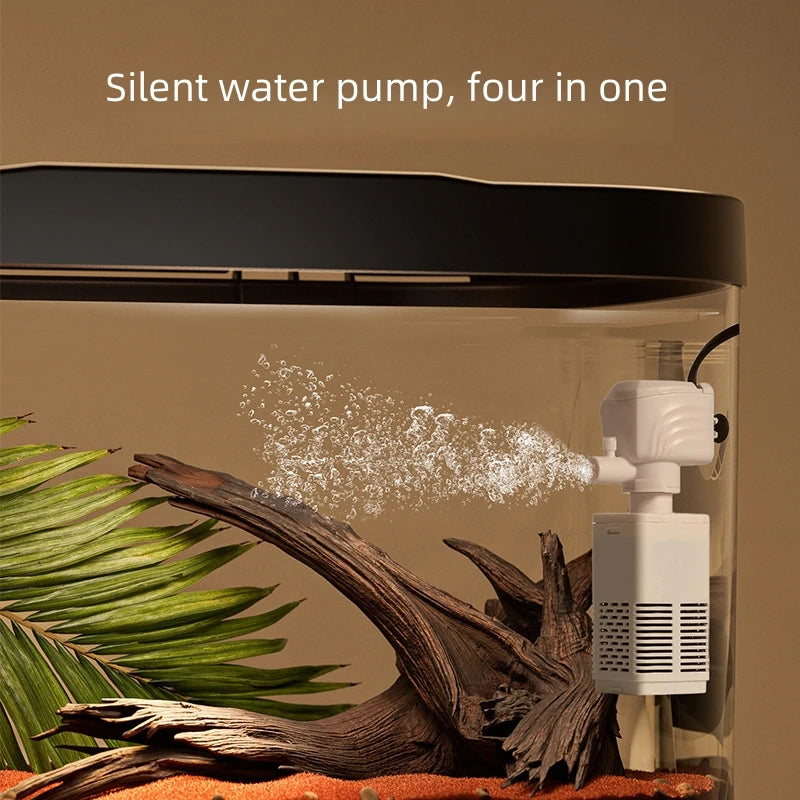 Acuario de plástico curvo, ecológico, silencioso, de alta calidad y lujo, para venta al por mayor, con bomba de agua, 4-30L, 3W, caja universal
