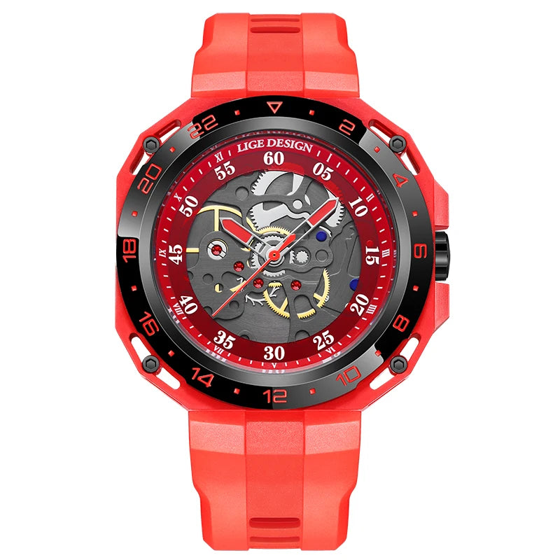 Reloj de pulsera LIGE para hombre, de cuarzo, deportivo, de lujo, marca original, impermeable y luminoso.